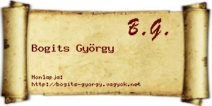 Bogits György névjegykártya